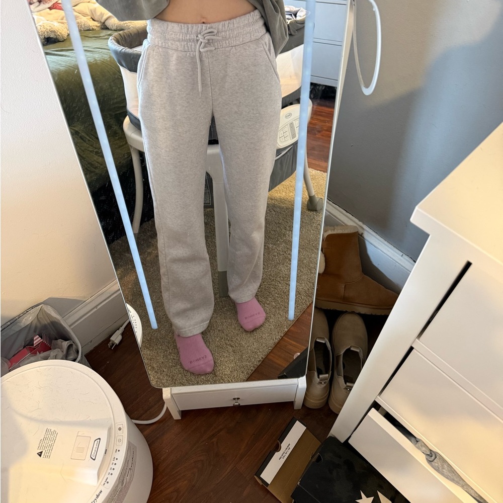 Gray AND black Straight-Leg Sweatpants with Drawstring BUNDLE!